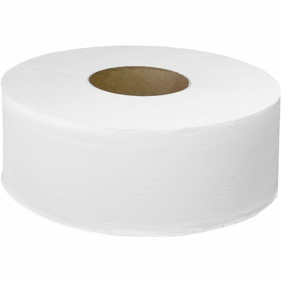 Genuine Joe Jumbo 2-Ply Bathroom Tissue, 2 Ply, 37.20" Width x 1000 ft Length, White, 12 Rolls/Carton (GJO31100012)