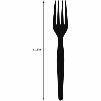 Genuine Joe Disposable Polystyrene Fork, Black, 1000/Carton (GJO30423)