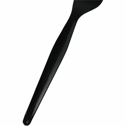 Genuine Joe Disposable Polystyrene Fork, Black, 1000/Carton (GJO30423)