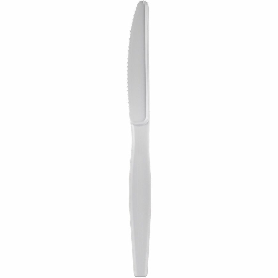 Genuine Joe Disposable Polystyrene Knife, White, 1000/Carton (GJO30432)