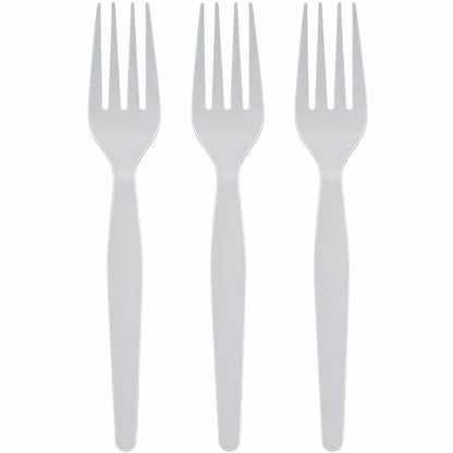 Genuine Joe Individually Wrapped Disposable Polystyrene Fork, White, 1000/Carton (GJO30435)