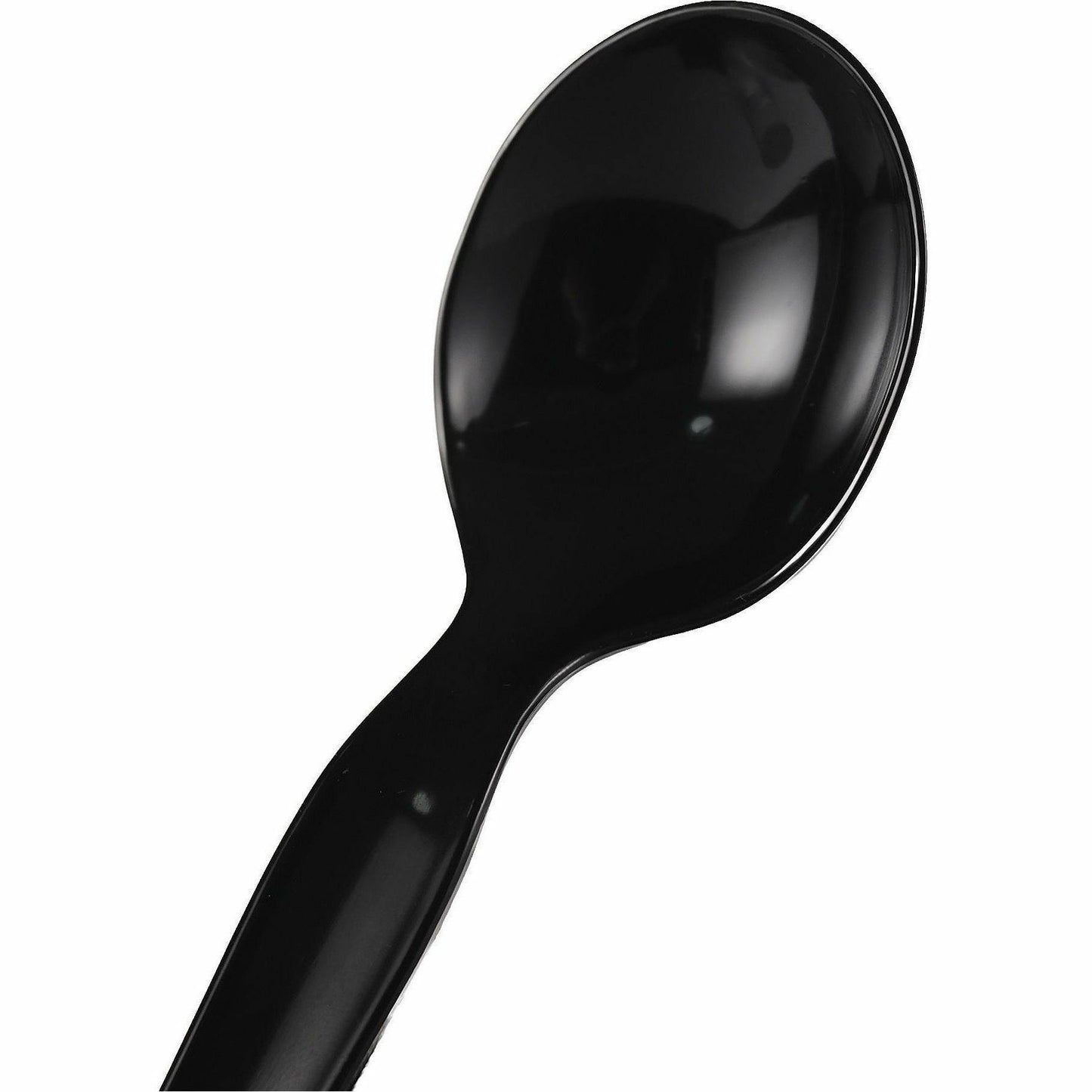 Genuine Joe Disposable Polystyrene Soup Spoon, Black, 1000/Carton (GJO30430)