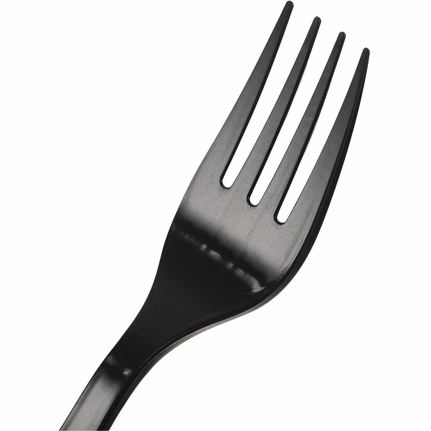 Genuine Joe Individually Warapped Heavy-Weight Polypropylene Fork, Black, 1000/Carton (GJO30411)