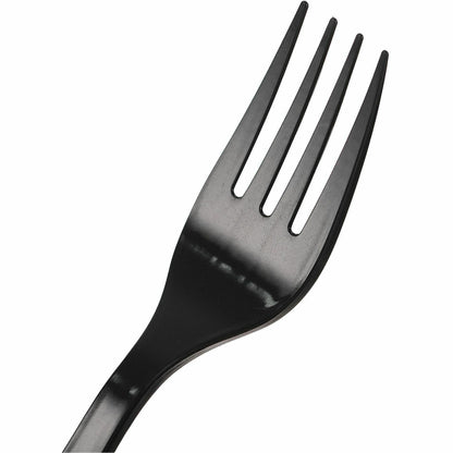Genuine Joe Individually Warapped Heavy-Weight Polypropylene Fork, Black, 1000/Carton (GJO30411)