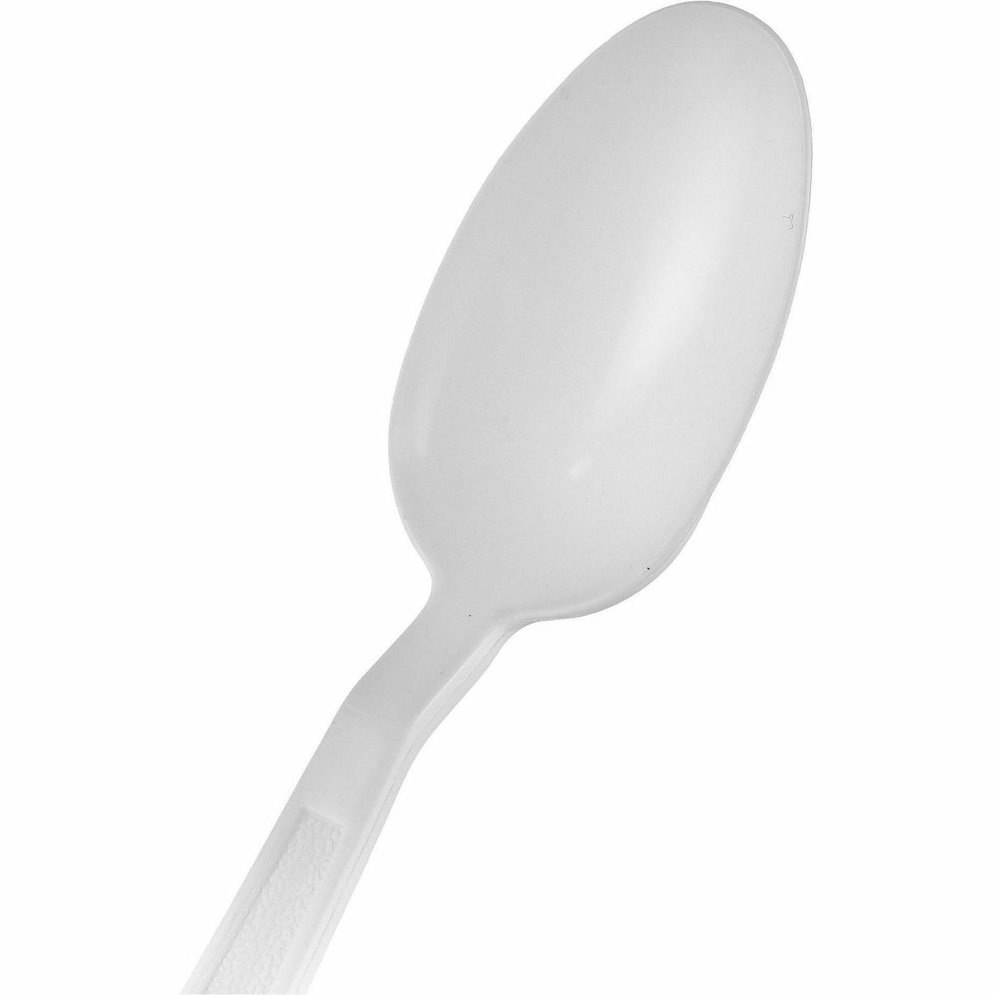 Genuine Joe Individually Warapped Heavy-Weight Polypropylene Spoon, White, 1000/Carton (GJO30421)