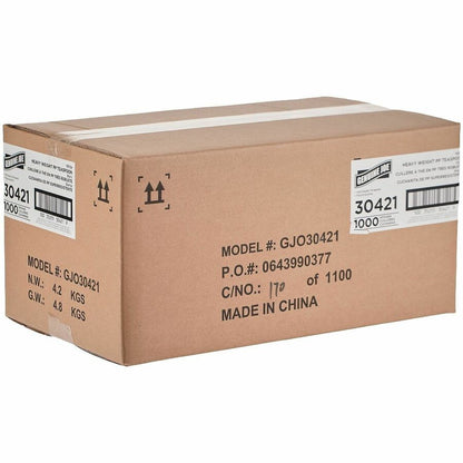 Genuine Joe Individually Warapped Heavy-Weight Polypropylene Spoon, White, 1000/Carton (GJO30421)