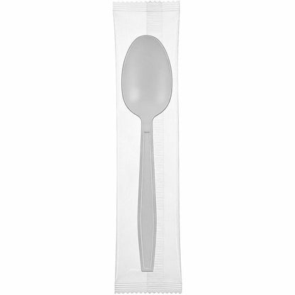 Genuine Joe Individually Warapped Heavy-Weight Polypropylene Spoon, White, 1000/Carton (GJO30421)