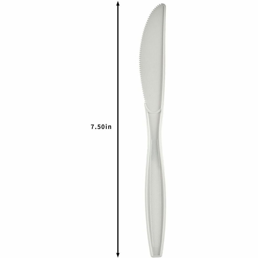 Genuine Joe Heavy-Weight Polypropylene Knife, White, 1000/Carton (GJO30416)