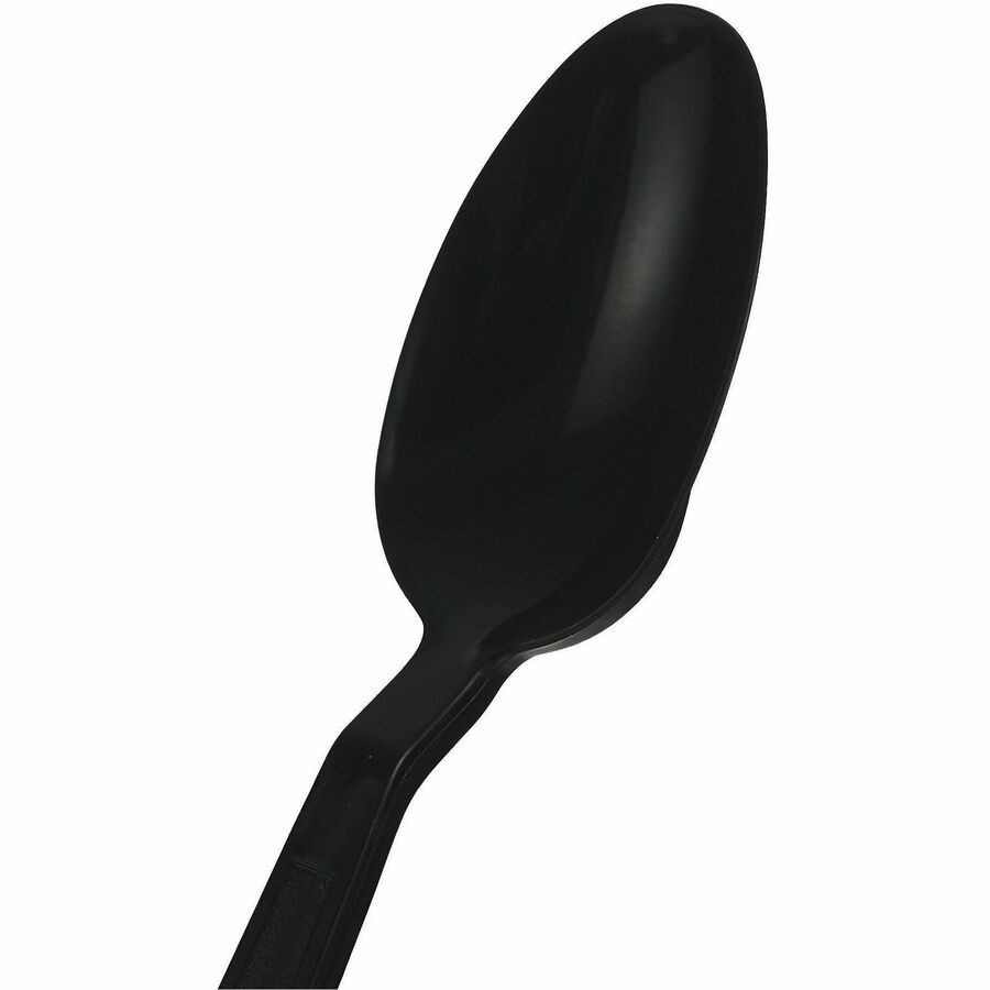 Genuine Joe Heavy-Weight Polypropylene Spoon, Black, 1000/Carton (GJO30409)