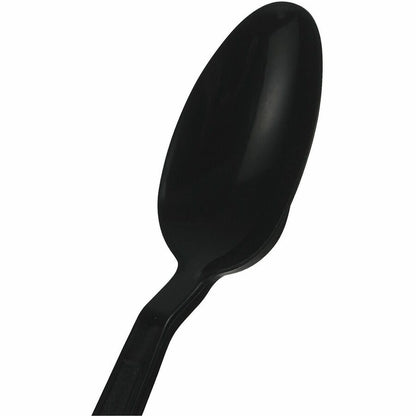 Genuine Joe Heavy-Weight Polypropylene Spoon, Black, 1000/Carton (GJO30409)