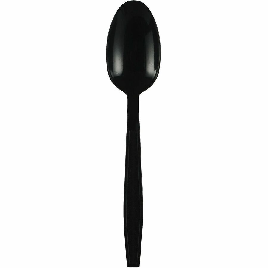 Genuine Joe Heavy-Weight Polypropylene Spoon, Black, 1000/Carton (GJO30409)