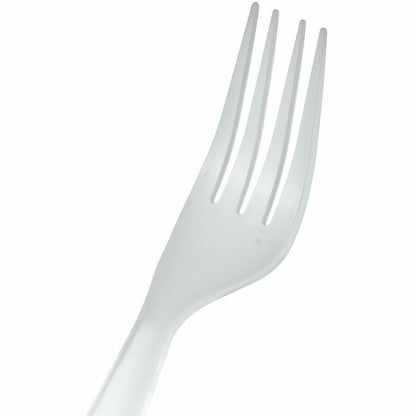 Genuine Joe Disposable Polystyrene Fork, White, 1000/Carton (GJO30431)