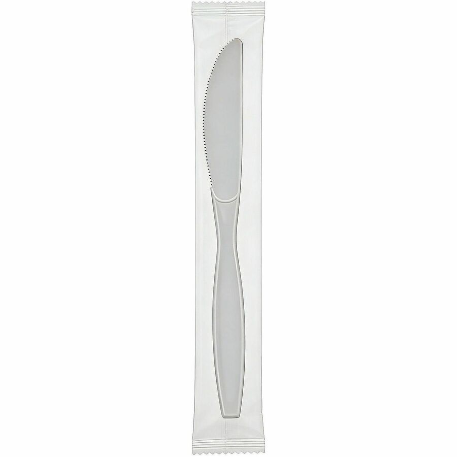 Genuine Joe Individually Warapped Heavy-Weight Polypropylene Knife, White, 1000/Carton (GJO30420)