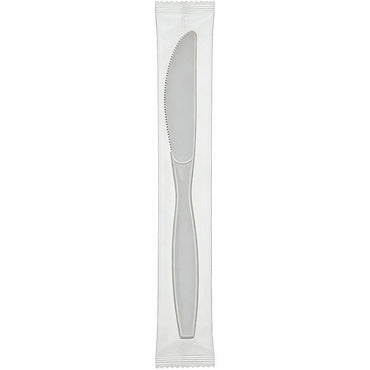 Genuine Joe Individually Warapped Heavy-Weight Polypropylene Knife, White, 1000/Carton (GJO30420)
