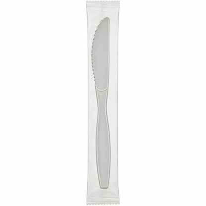 Genuine Joe Individually Warapped Heavy-Weight Polypropylene Knife, White, 1000/Carton (GJO30420)
