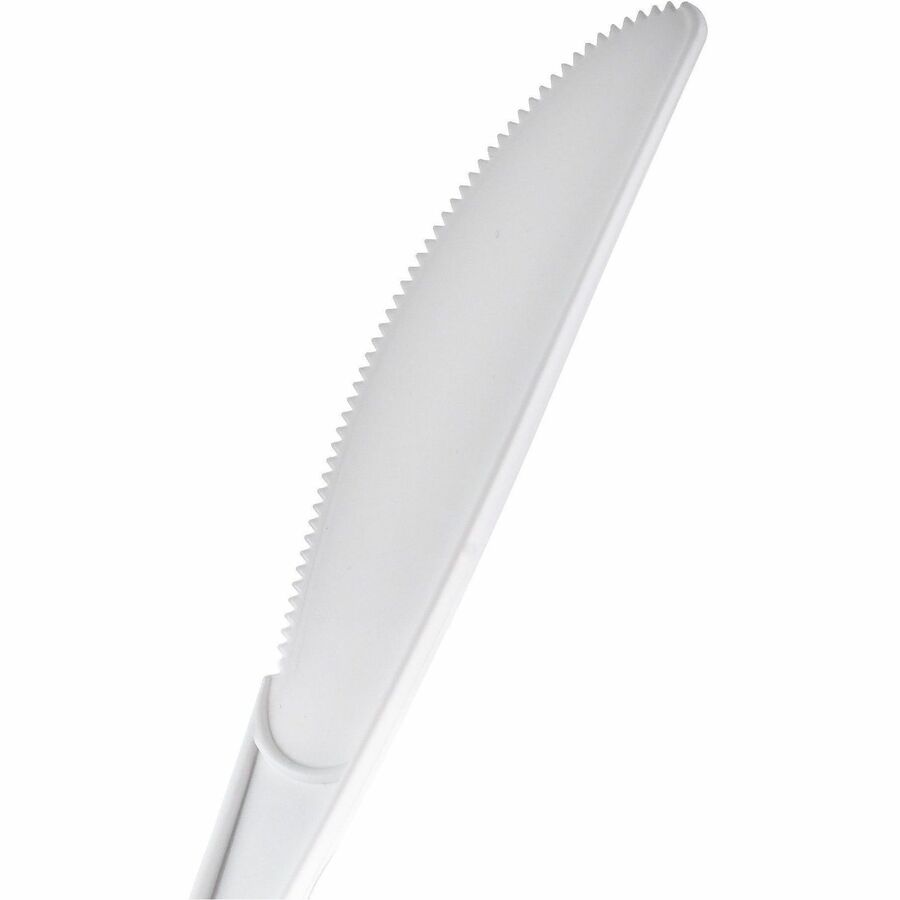 Genuine Joe Individually Warapped Heavy-Weight Polypropylene Knife, White, 1000/Carton (GJO30420)