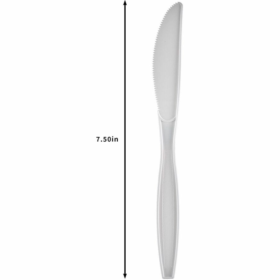 Genuine Joe Individually Warapped Heavy-Weight Polypropylene Knife, White, 1000/Carton (GJO30420)