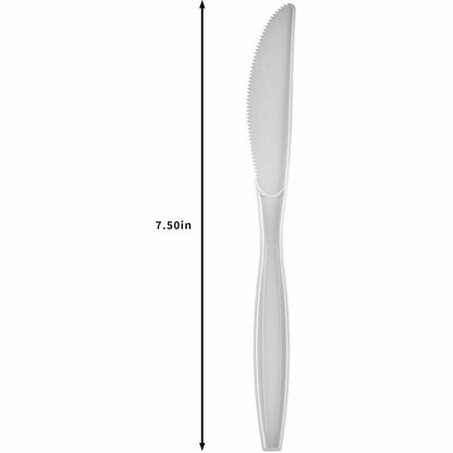 Genuine Joe Individually Warapped Heavy-Weight Polypropylene Knife, White, 1000/Carton (GJO30420)