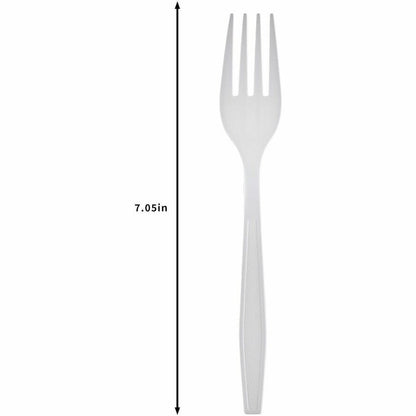 Genuine Joe Individually Warapped Heavy-Weight Polypropylene Fork, White, 1000/Carton (GJO30419)