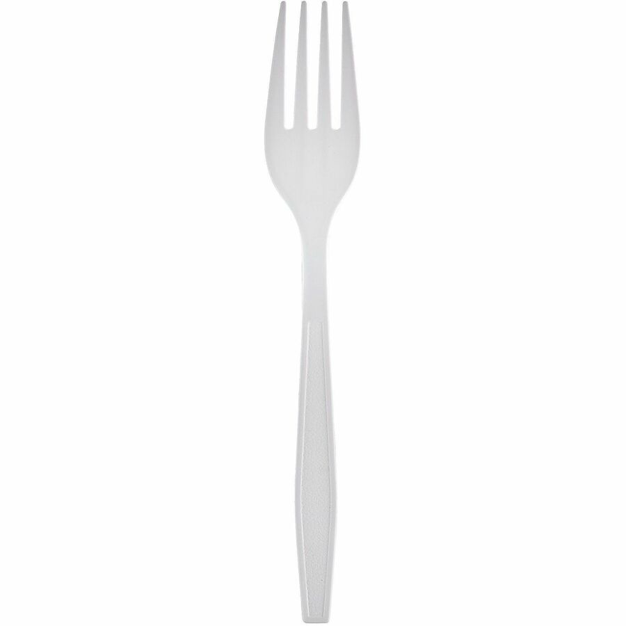 Genuine Joe Individually Warapped Heavy-Weight Polypropylene Fork, White, 1000/Carton (GJO30419)