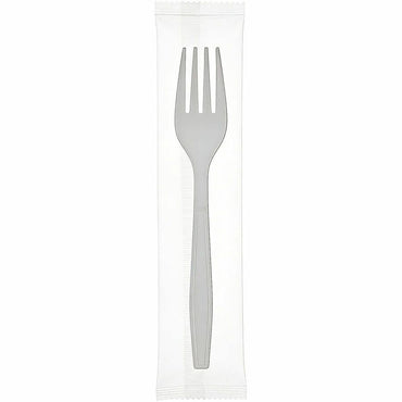 Genuine Joe Individually Warapped Heavy-Weight Polypropylene Fork, White, 1000/Carton (GJO30419)
