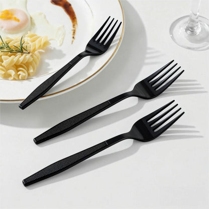 Genuine Joe Heavy-Weight Polypropylene Fork, Black, 1000/Carton (GJO30407)
