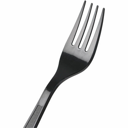 Genuine Joe Heavy-Weight Polypropylene Fork, Black, 1000/Carton (GJO30407)