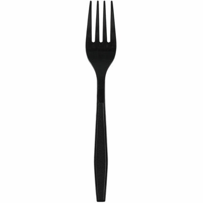Genuine Joe Heavy-Weight Polypropylene Fork, Black, 1000/Carton (GJO30407)