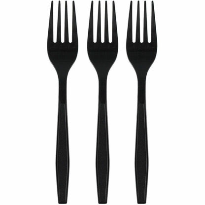 Genuine Joe Heavy-Weight Polypropylene Fork, Black, 1000/Carton (GJO30407)