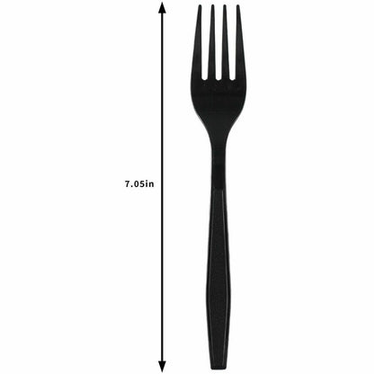 Genuine Joe Heavy-Weight Polypropylene Fork, Black, 1000/Carton (GJO30407)