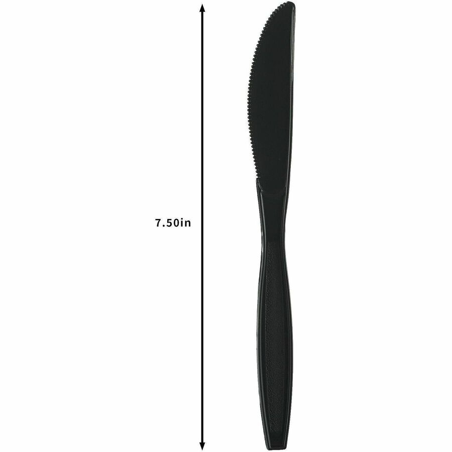 Genuine Joe Heavy-Weight Polypropylene Knife, Black, 1000/Carton (GJO30408)