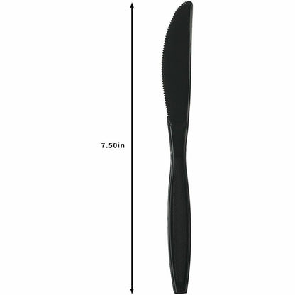 Genuine Joe Heavy-Weight Polypropylene Knife, Black, 1000/Carton (GJO30408)