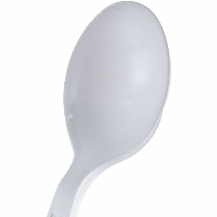 Genuine Joe Individually Warapped Heavy-Weight Polypropylene Soup Spoon, White, 1000/Carton (GJO30422)