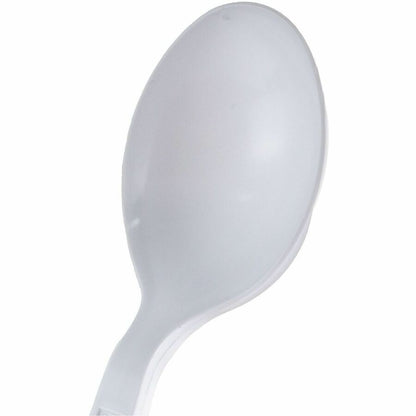 Genuine Joe Individually Warapped Heavy-Weight Polypropylene Soup Spoon, White, 1000/Carton (GJO30422)