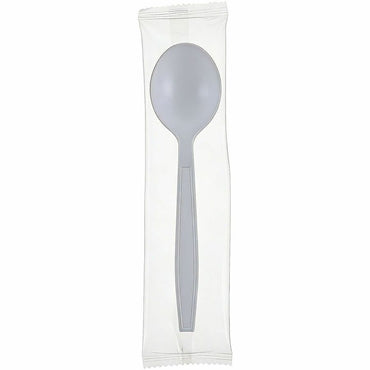 Genuine Joe Individually Warapped Heavy-Weight Polypropylene Soup Spoon, White, 1000/Carton (GJO30422)