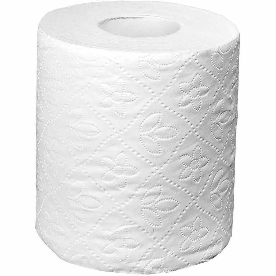 Genuine Joe 2-Ply Bathroom Tissue, 2 Ply, 500 Sheets/Roll, 48 Rolls/ Carton (GJO2450048)