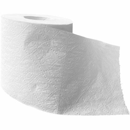 Genuine Joe 2-Ply Bathroom Tissue, 2 Ply, 500 Sheets/Roll, 48 Rolls/ Carton (GJO2450048)