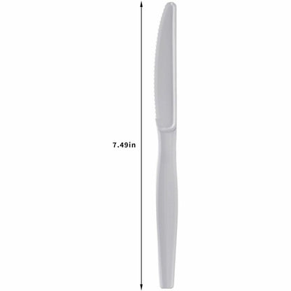 Genuine Joe Individually Wrapped Disposable Polystyrene Knife, White, 1000/Carton (GJO30436)