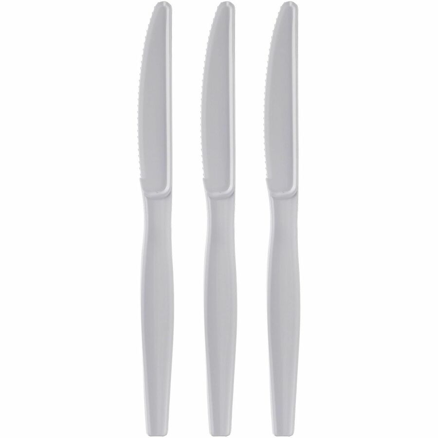 Genuine Joe Individually Wrapped Disposable Polystyrene Knife, White, 1000/Carton (GJO30436)