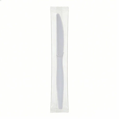 Genuine Joe Individually Wrapped Disposable Polystyrene Knife, White, 1000/Carton (GJO30436)