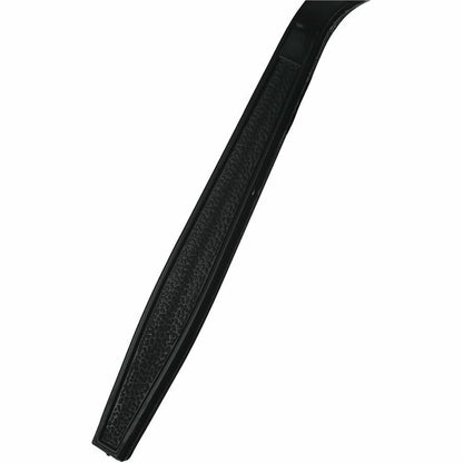 Genuine Joe Individually Warapped Heavy-Weight Polypropylene Soup Spoon, Black, 1000/Carton (GJO30414)