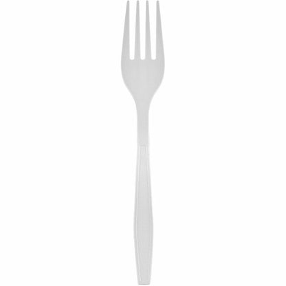 Genuine Joe Heavy-Weight Polypropylene Fork, White, 1000/Carton (GJO30415)