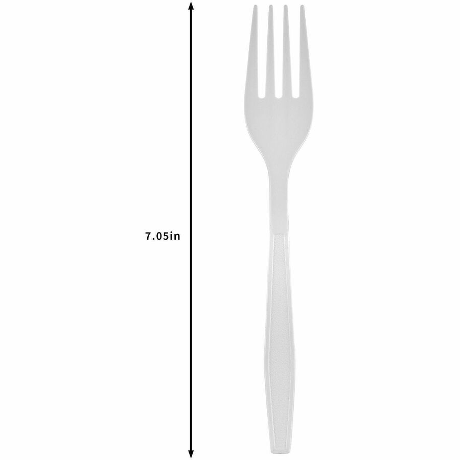 Genuine Joe Heavy-Weight Polypropylene Fork, White, 1000/Carton (GJO30415)