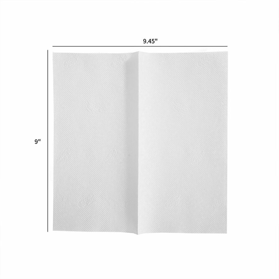 Genuine Joe Single-Fold Towels, Singlefold, White, 334/Pack, 12 Packs/Carton (GJO21021)