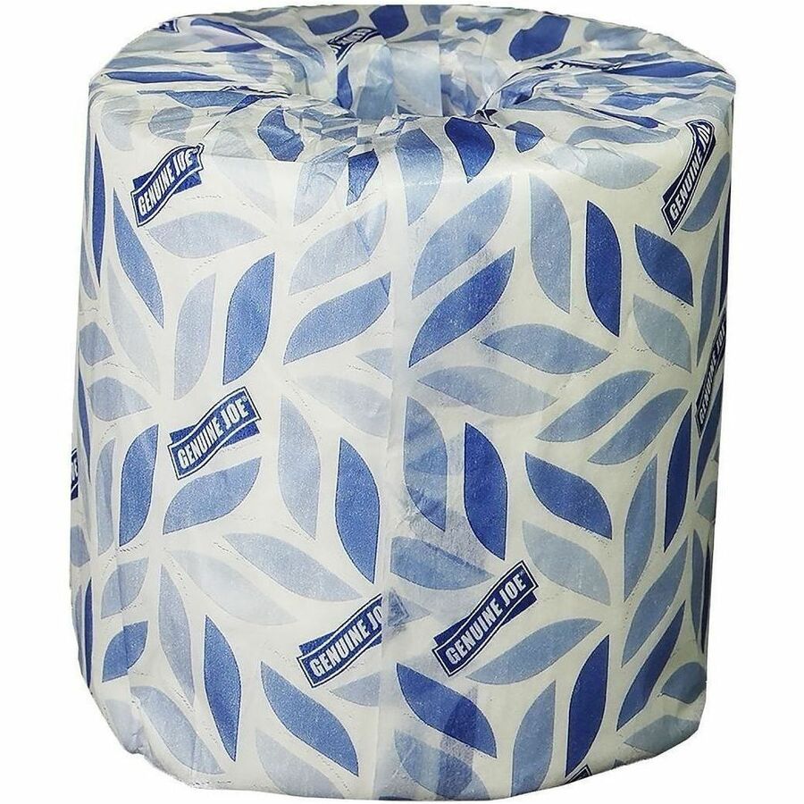 Genuine Joe 2-Ply Bathroom Tissue, 2 Ply, 500 Sheets/Roll, 24 Rolls/ Carton (GJO2440024)