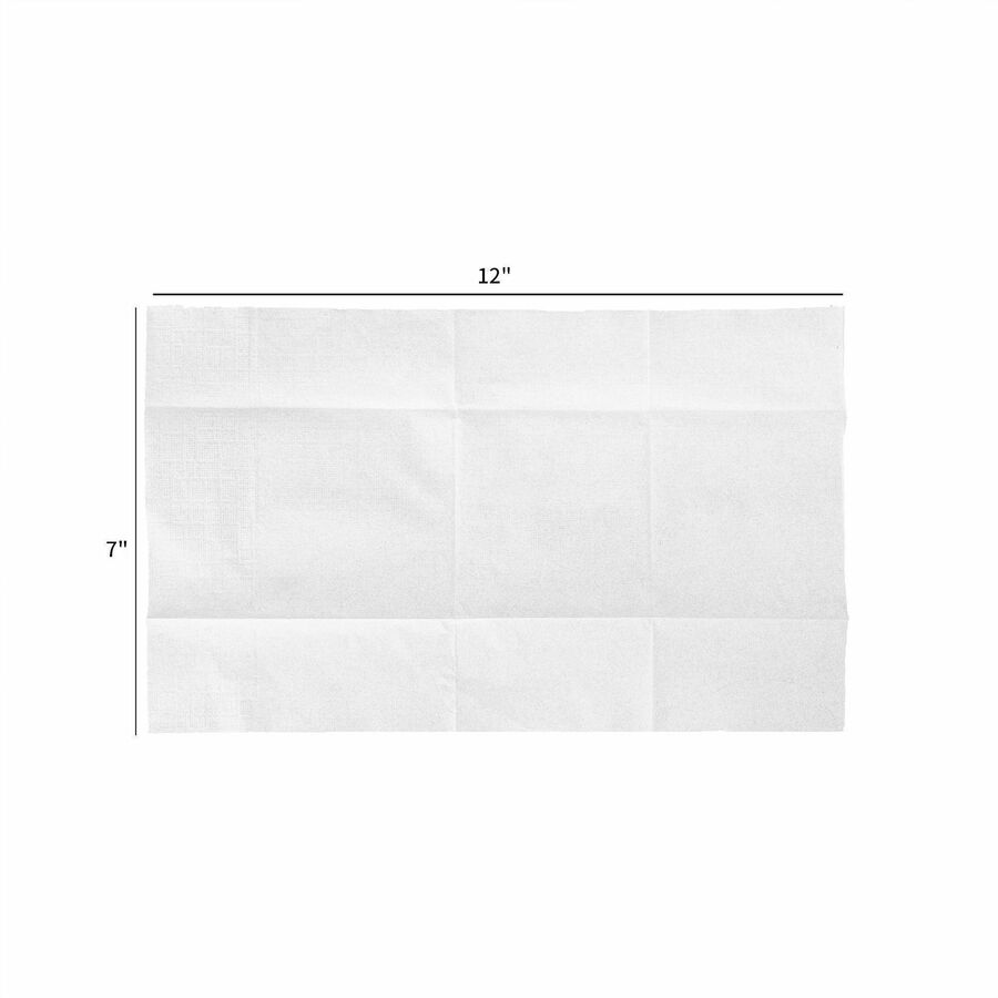 Genuine Joe Low-Fold Dispenser Napkins, Low-fold, White, 400/Pack, 20 Packs/Carton (GJO11262)