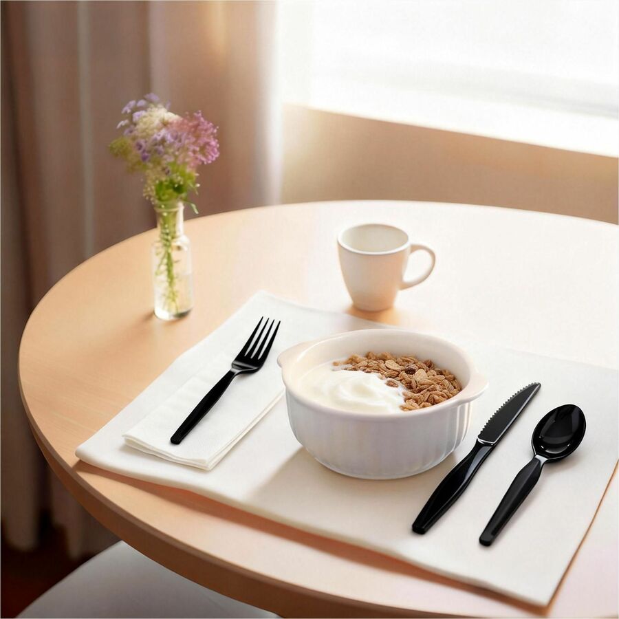 Genuine Joe 4-Piece Heavyweight Utensil Kit, Black, 250 Kits/Carton (GJO58932)
