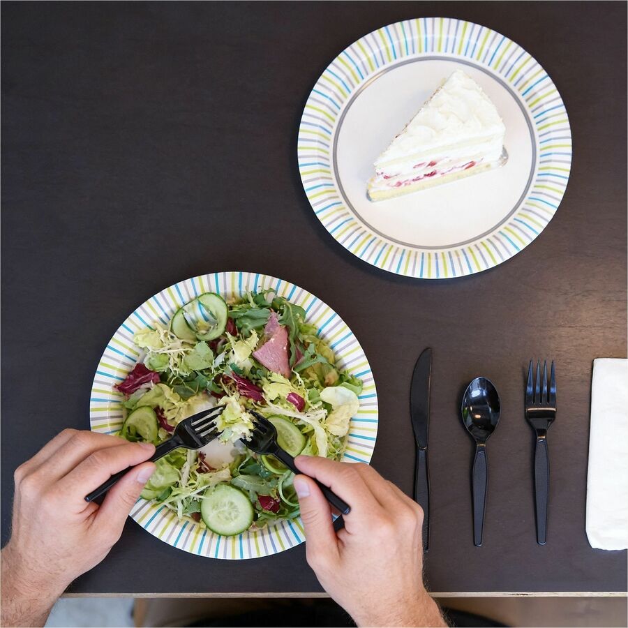 Genuine Joe 4-Piece Medium-Heavyweight Utensil Kit, Black, 250 Kits/Carton (GJO58928)