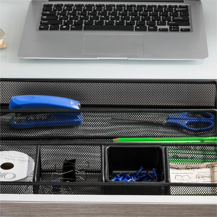 Lorell Multi-Compartment Mesh Drawer Organizer, 6 Compartment(s), Durable, Black (LLR84136)
