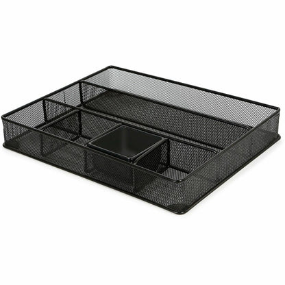Lorell Multi-Compartment Mesh Drawer Organizer, 6 Compartment(s), Durable, Black (LLR84136)